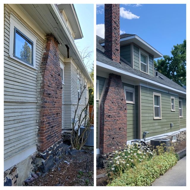 Before and after siding — Spokane